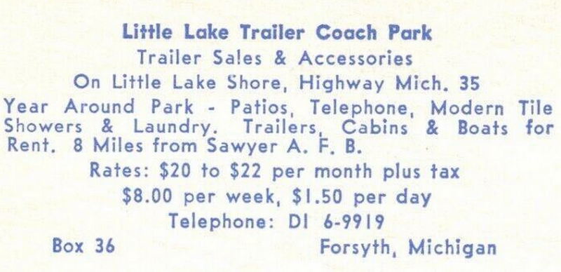 Little Lake Trailer Coach Park - Vintage Postcard (newer photo)